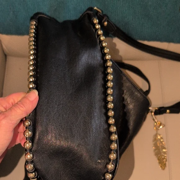 Jessica Simpson Black Studded Shoulder Bag - Picture 13 of 13